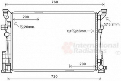 VAN WEZEL 30002654 -  Радиатор, охлаждение двигателя
